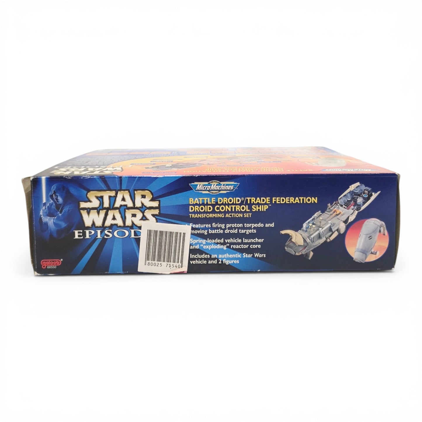 1999 Star Wars Micro Machines EP1 Trade Federation Control Ship action figure playset — Top view