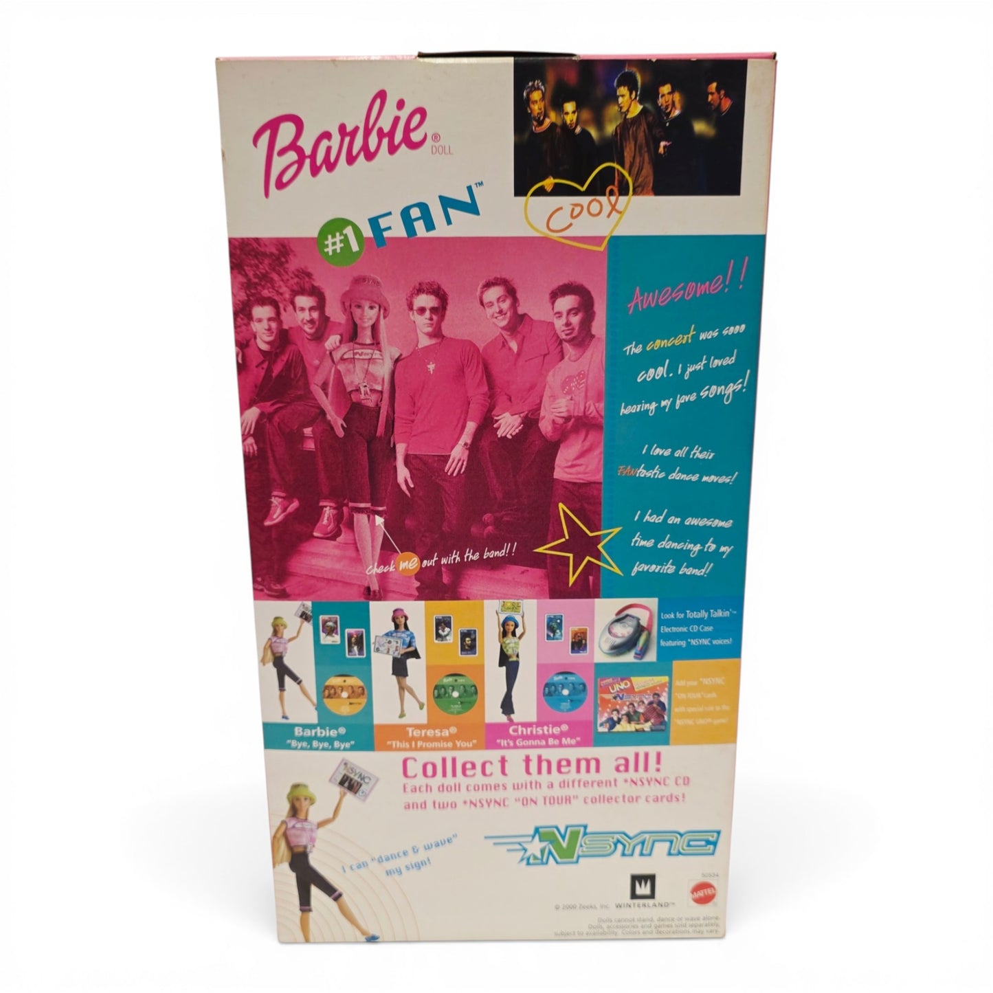 2000 Barbie #1 NSYNC Fan Barbie doll — Back view