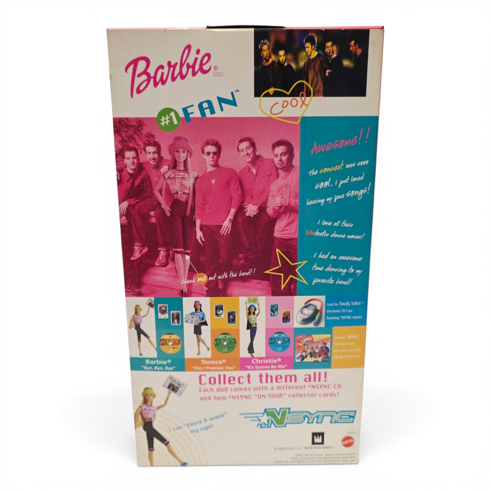 2000 Barbie #1 NSYNC Fan Barbie doll — Back view