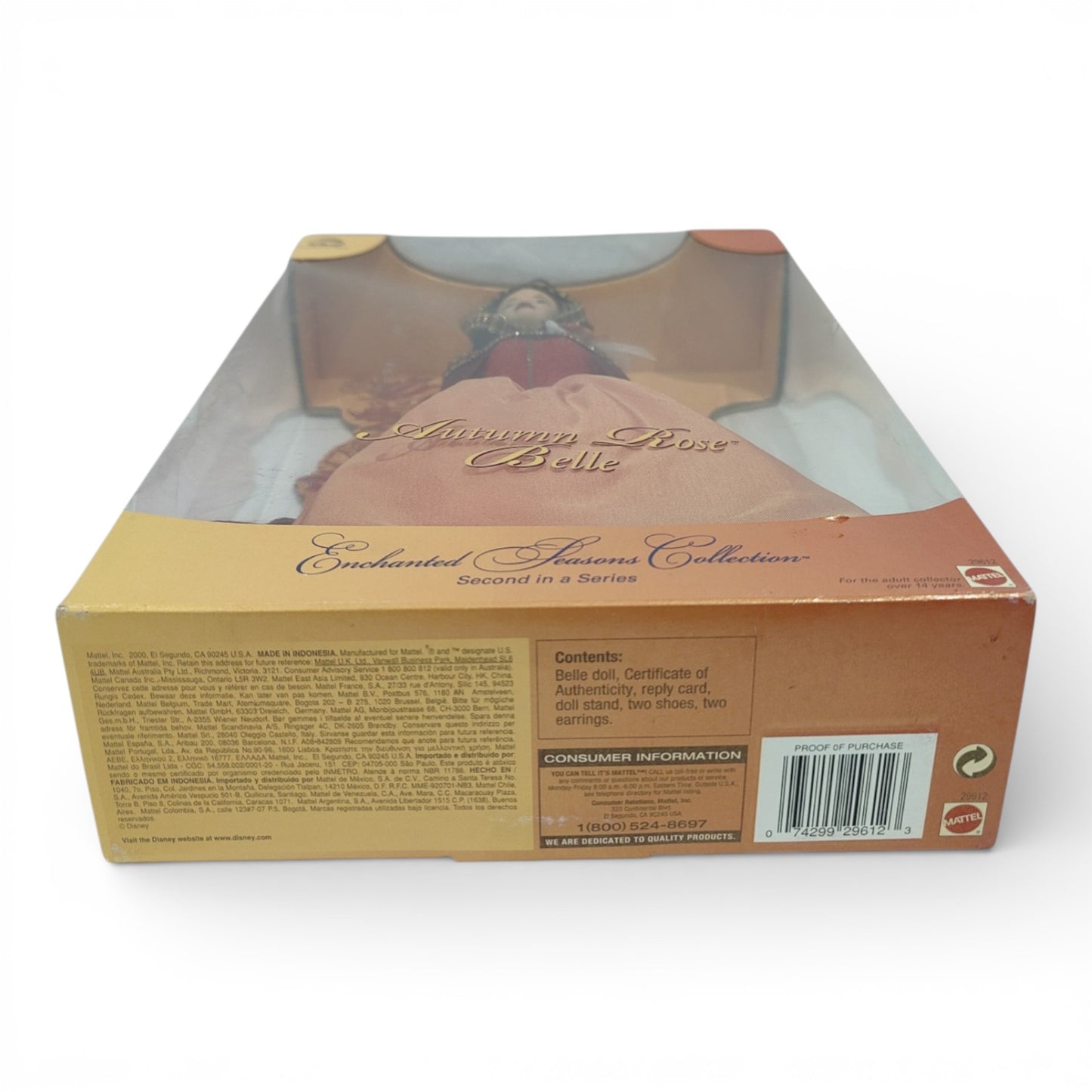 2000 Beauty and the Beast Enchanted Seasons Collection Belle doll — Bottom view