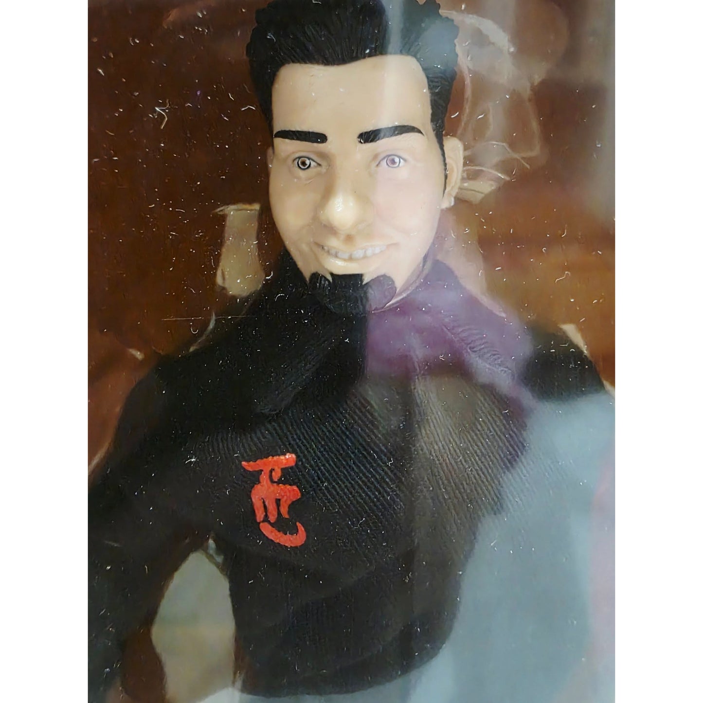 2000 NSYNC NSYNC Collectible Marionette Chris Kirkpatrick celebrity doll — Face close-up
