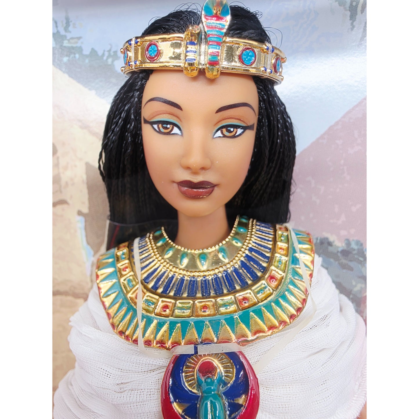 2001 Barbie Dolls of the World Princess of the Nile doll — Face close-up