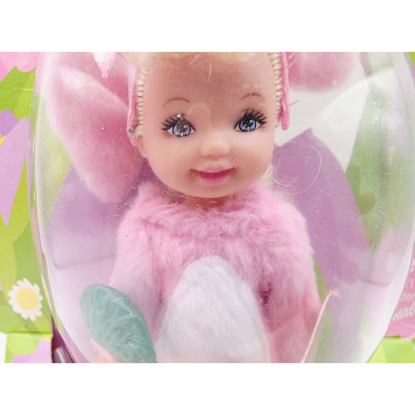 2002 Barbie Easter Garden Kelly as a Lil Bunny doll — Face close-up