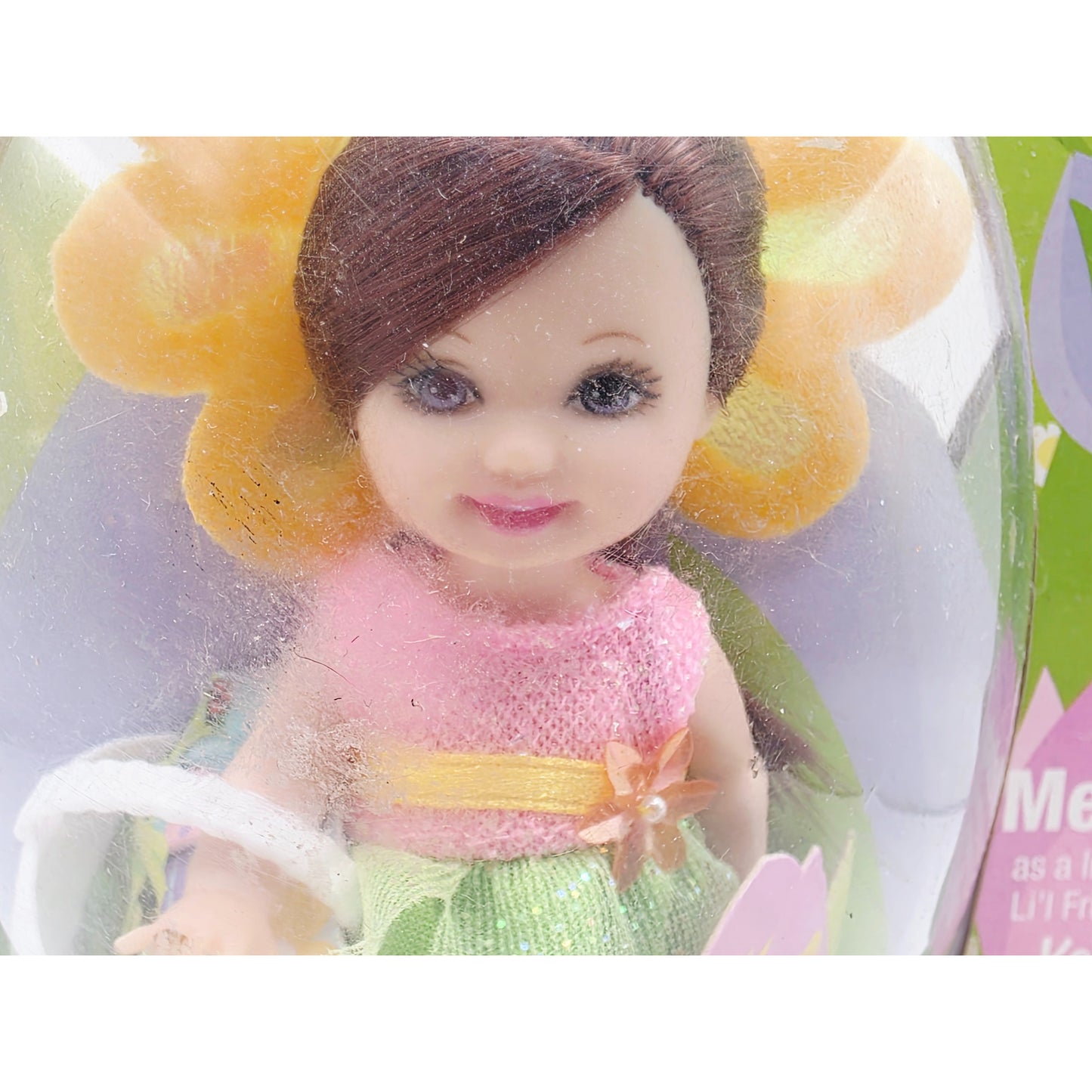 2002 Barbie Easter Garden Melody as a Lil Flower doll — Face close-up