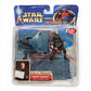 Vintage 2000s action figure playset. Attack of the Clones. Darth Tyranus (Count Dooku). Front view.