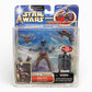 Vintage 2000s action figure playset. Attack of the Clones. Jango Fett. Front view.
