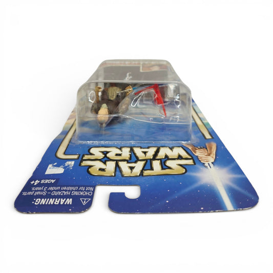 Vintage 2000s action figure. Attack of the Clones. Ki-Adi-Mundi. 3.75". Top view.