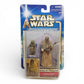 Vintage 2000s action figure. Attack of the Clones. Tusken Raider Female with Tusken Child. 3.75". Front view.