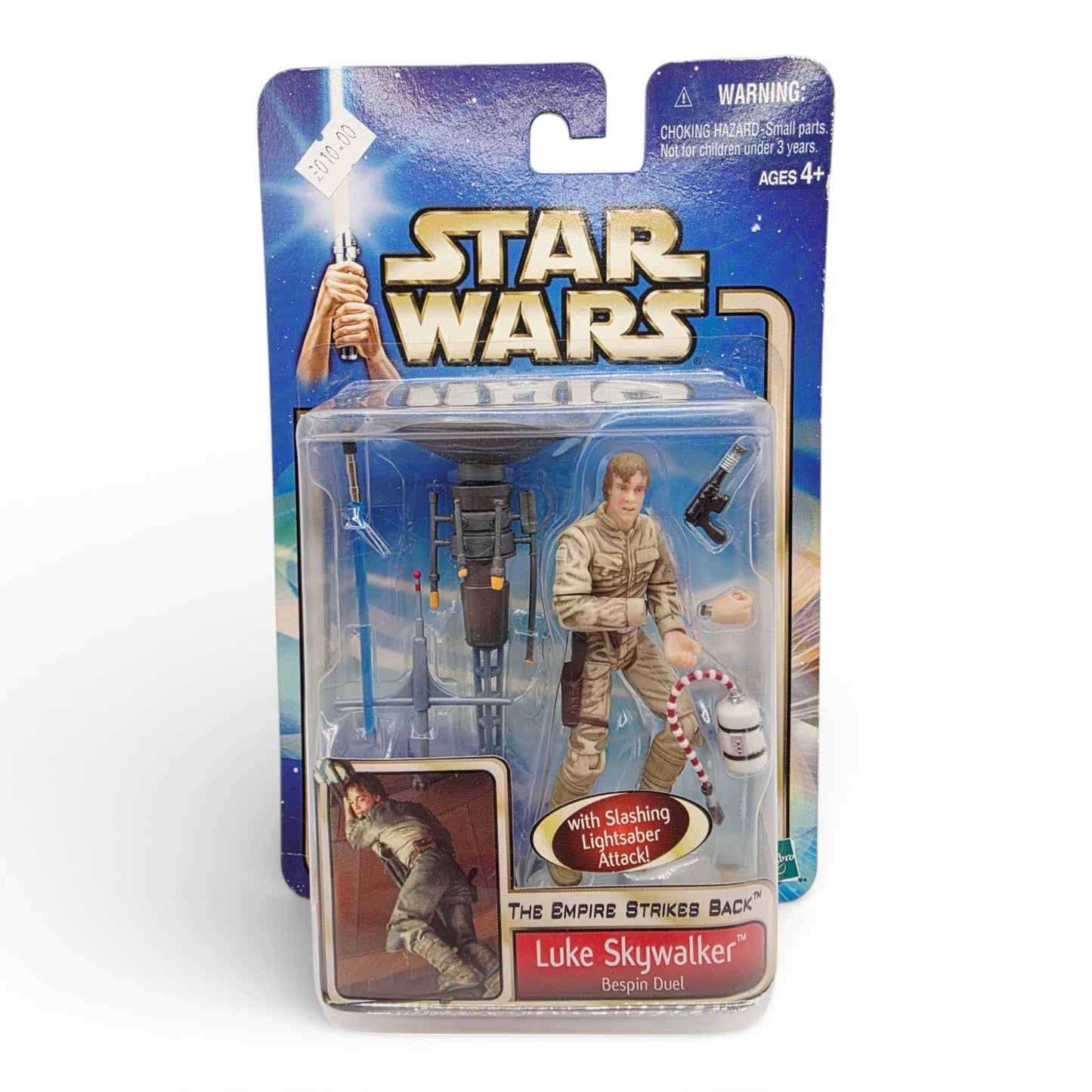 Vintage 2000s action figure. The Empire Strikes Back. Luke Skywalker. 3.75". Back view.