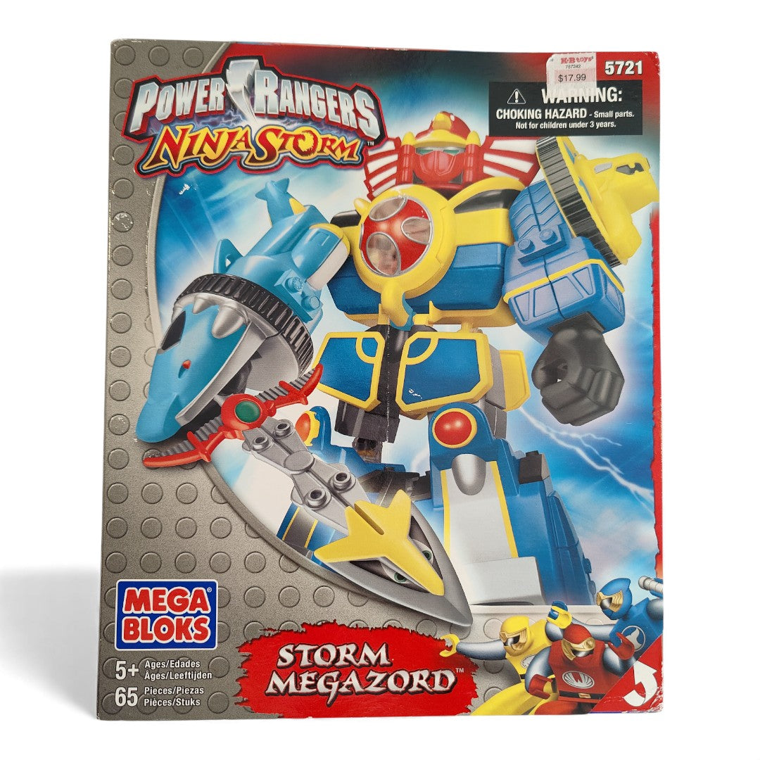 Vintage 2000s action figure playset. Ninja Storm. Storm Megazord. Front view.