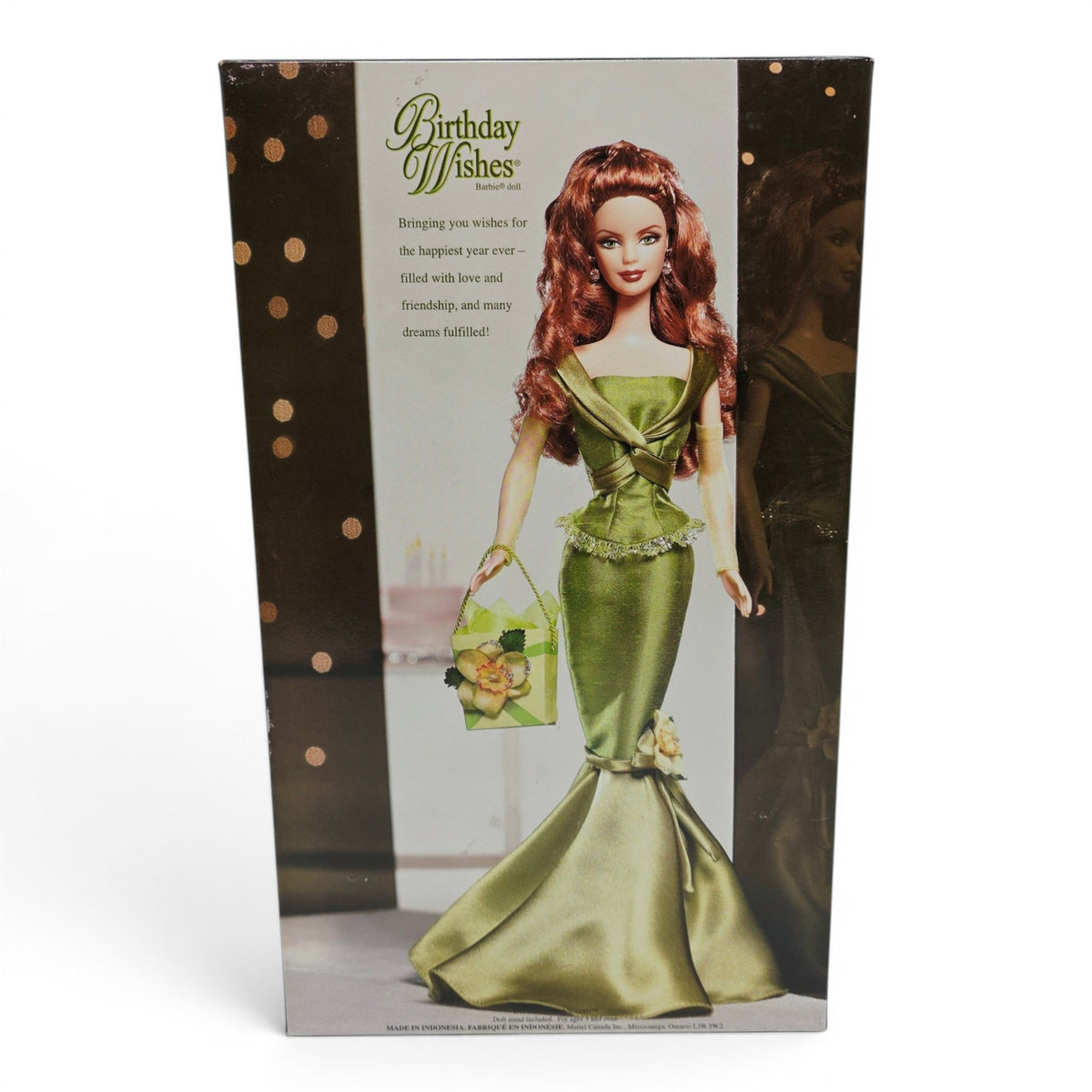 2004 Barbie Birthday Wishes Redhead Back view
