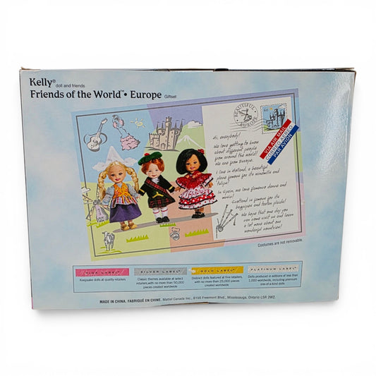 2004 Barbie Dolls of the World 25th Anniversary Scotland, Spain, Danish doll giftset — Back view