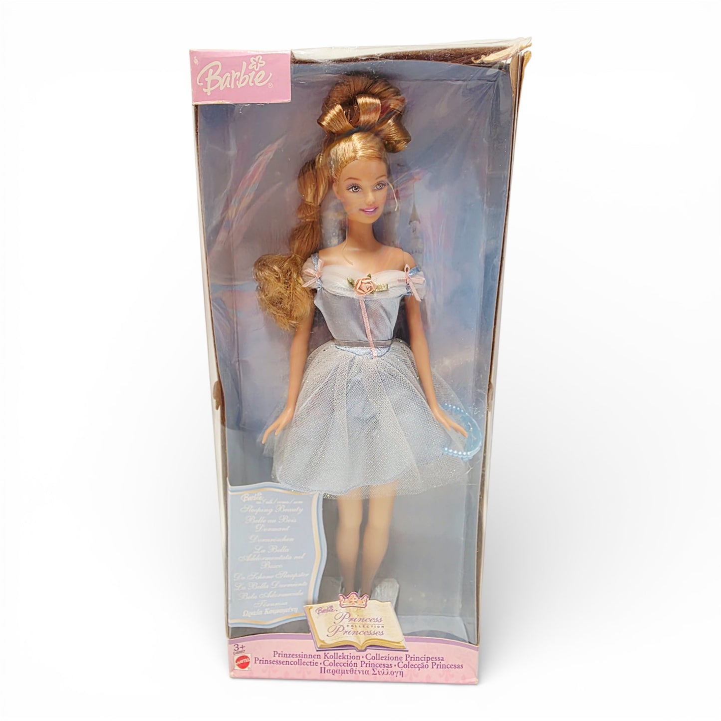 Vintage 2000s doll. Princess Collection. Barbie as Sleeping Beauty. Front view.