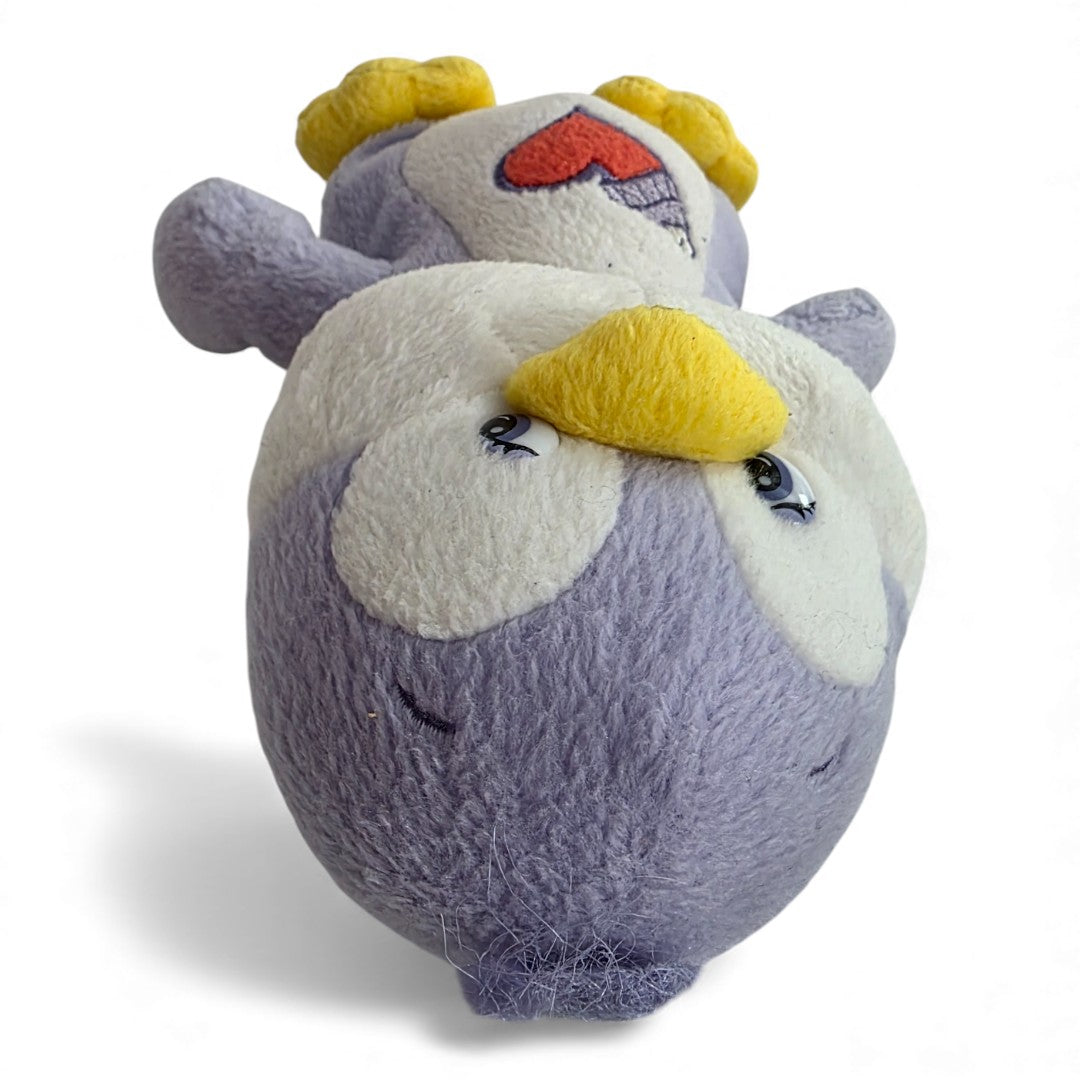 Vintage 2000s plush. Cozy Heart Penguin. 18cm Plush. Top view.