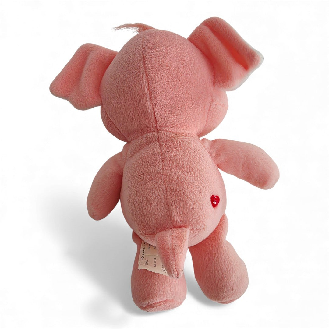Vintage 2000s plush. Lotsa Heart Elephant. 25cm Plush. Back view.