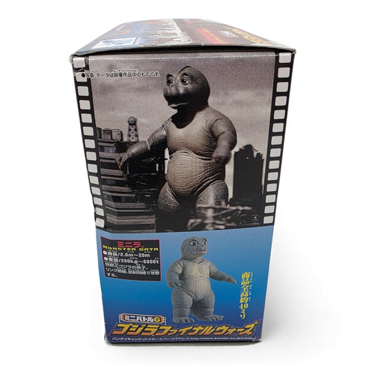 Vintage 2000s action figure playset. Manilla & Monster X. Godzilla. Final Wars Mini Battles - Scarce!. Left view.