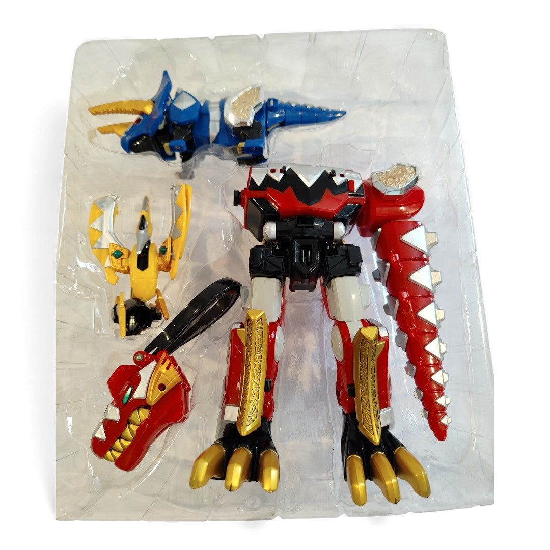Vintage 2000s action figure playset. Dino Thunder. Deluxe Thundersaurus Megazord. Rare. Close up 2 view.