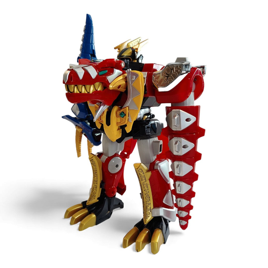 Vintage 2000s action figure playset. Dino Thunder. Deluxe Thundersaurus Megazord. Rare. Close up 3 view.