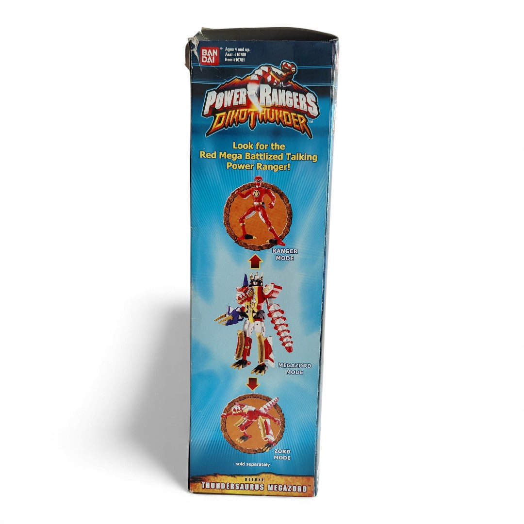 Vintage 2000s action figure playset. Dino Thunder. Deluxe Thundersaurus Megazord. Rare. Right view.
