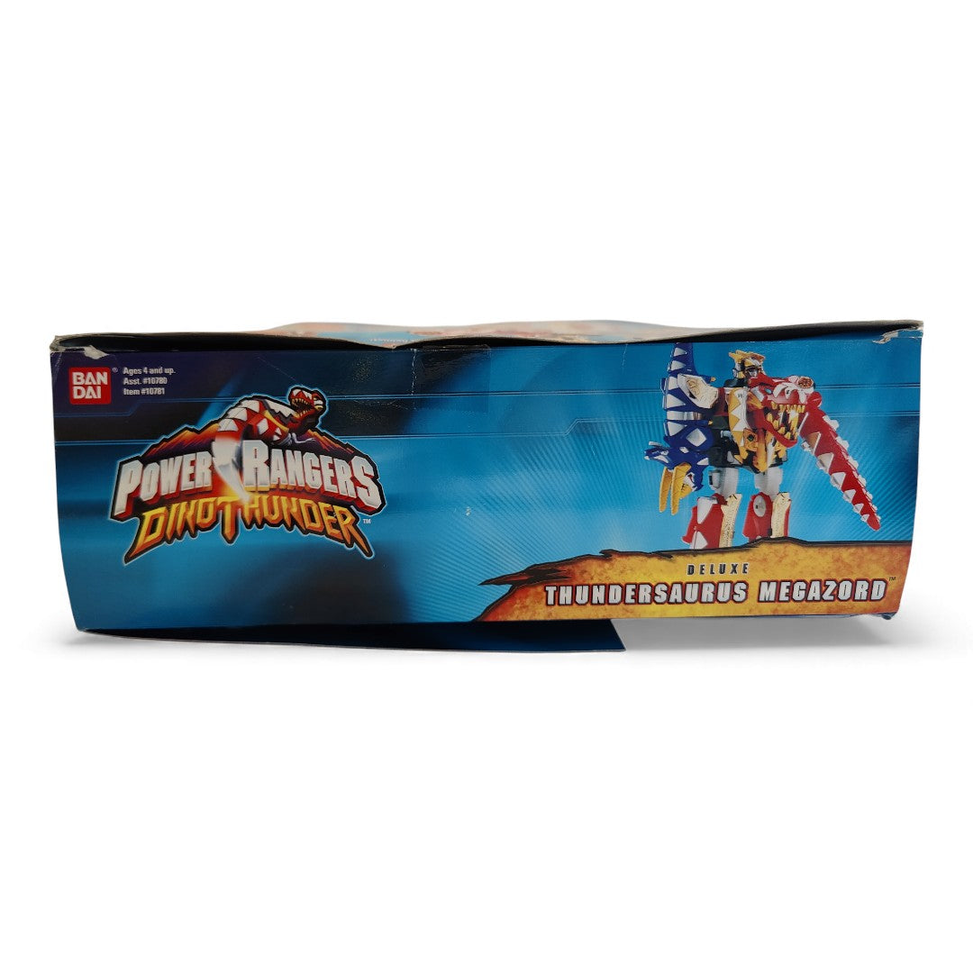 Vintage 2000s action figure playset. Dino Thunder. Deluxe Thundersaurus Megazord. Rare. Top view.