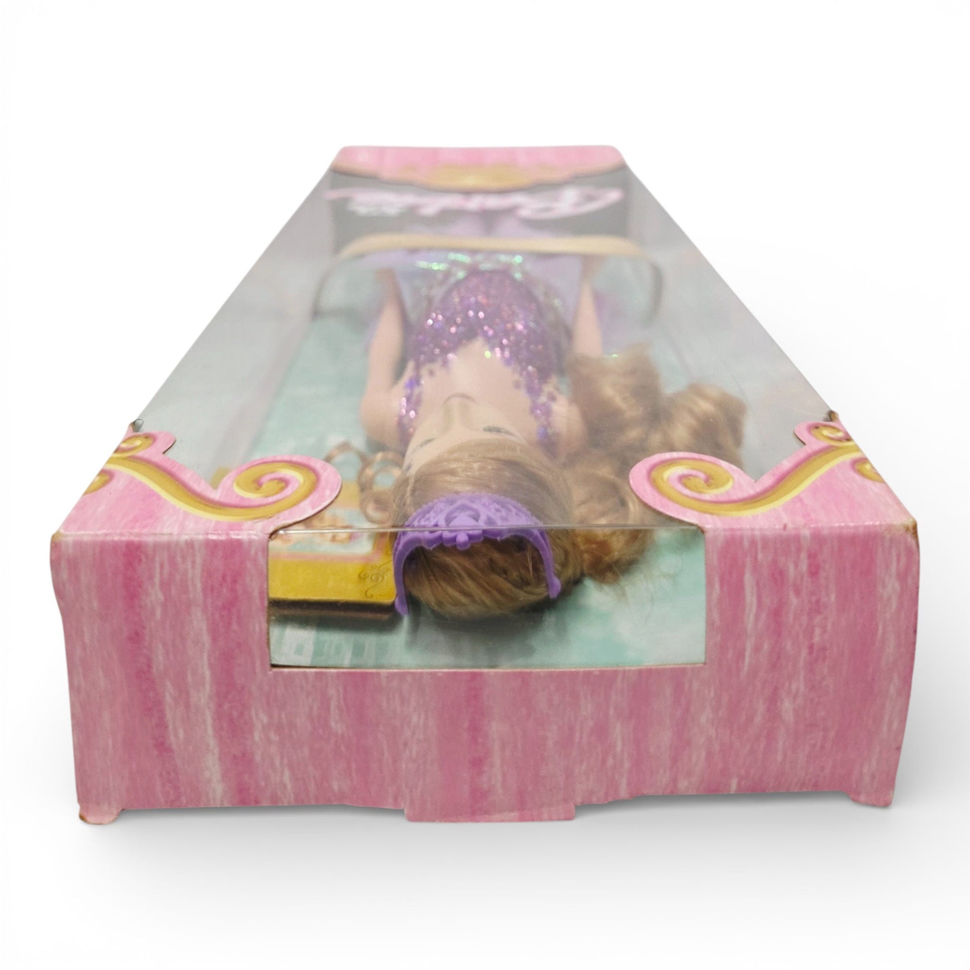 Vintage 2000s doll. Princess Collection. Princess & the Pea Barbie. Top view.