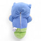 Vintage 2000s plush. Lullaby Gloworm (Blue). Music Box & Glowing Face 9". Face view.