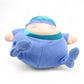Vintage 2000s plush. Lullaby Gloworm (Blue). Music Box & Glowing Face 9". Face view.