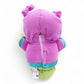 Vintage 2000s plush. Lullaby Gloworm (Pink). Music Box & Glowing Face 9". Face view.