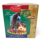 Vintage 2000s action figure accessory. Heirloom Ornament Collection. Godzilla is Coming to Town! Light up Ornament. Front view.