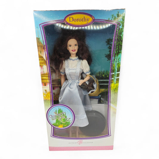 Vintage 2000s doll. Wizard of Oz. Dorothy. Pink Label Barbie. Front view.