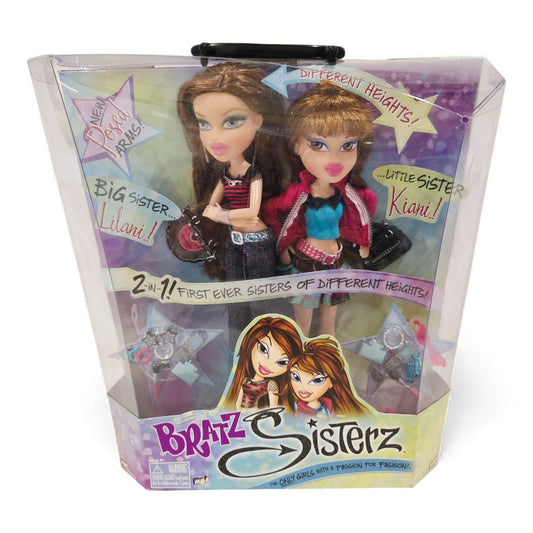 Vintage 2000s doll. Bratz Sisterz. Big Sister Lilani & Little Sister Kiani - Rare. Front view.