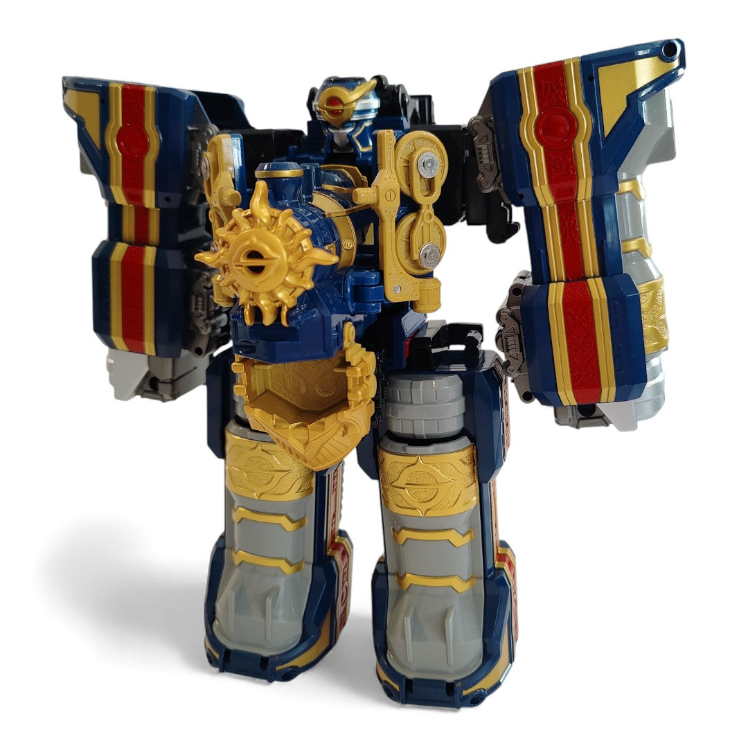Vintage 2000s action figure playset. Mystic Force. Solar Streak Megazord. Rare. Close up 1 view.