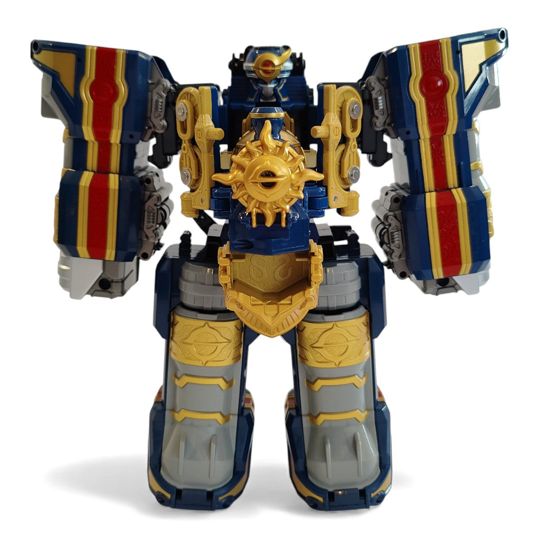 Vintage 2000s action figure playset. Mystic Force. Solar Streak Megazord. Rare. Close up 2 view.