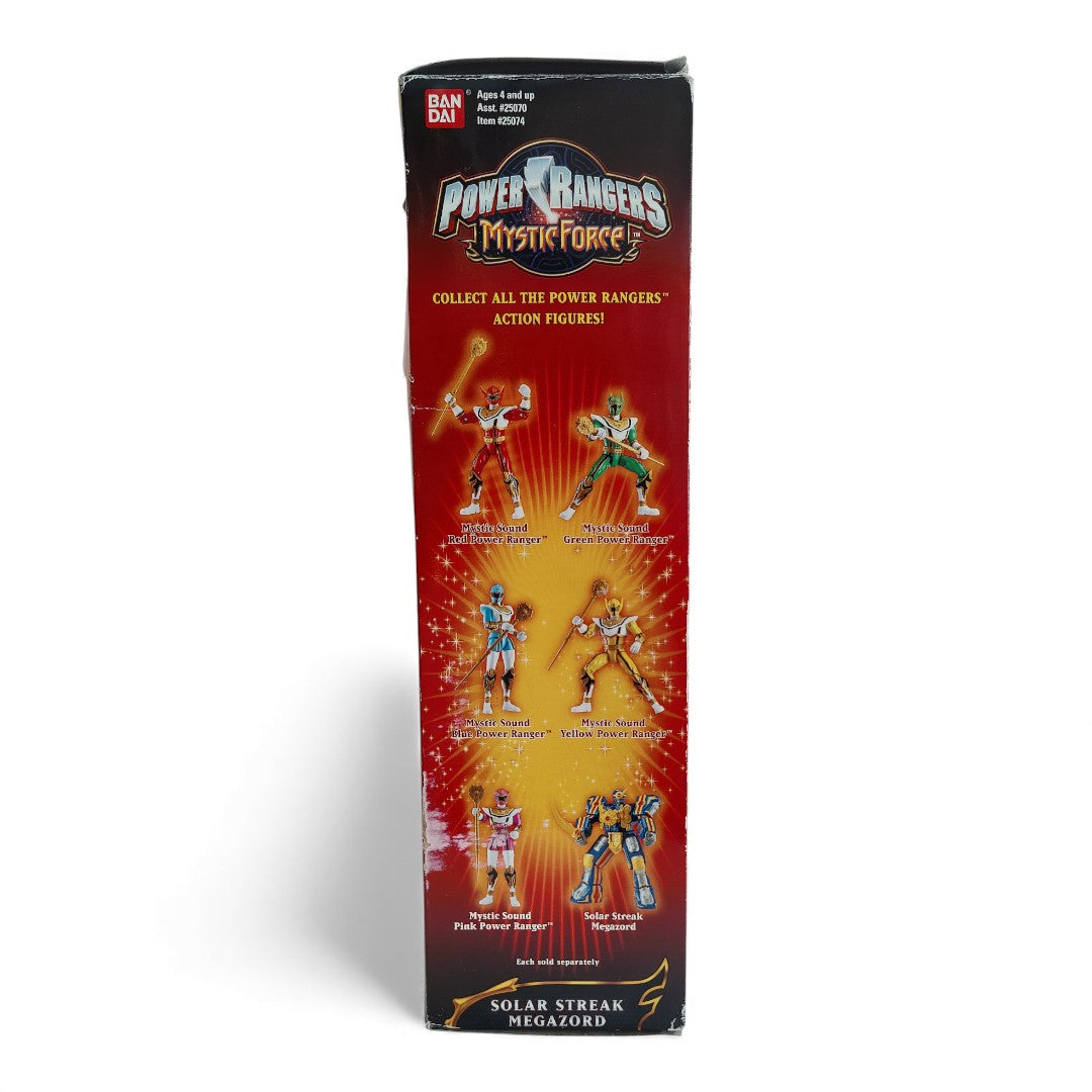 Vintage 2000s action figure playset. Mystic Force. Solar Streak Megazord. Rare. Left view.