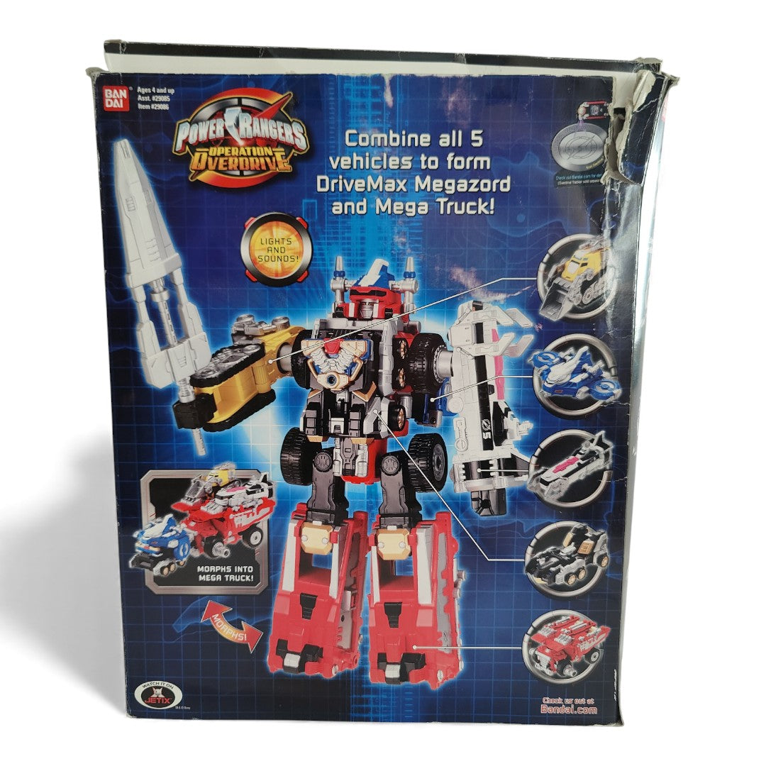 Vintage 2000s action figure playset. Operation Overdrive. Drivemax Megazord. Rare. Back view.