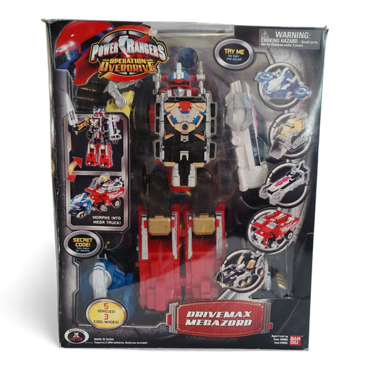 Vintage 2000s action figure playset. Operation Overdrive. Drivemax Megazord. Rare. Front view.