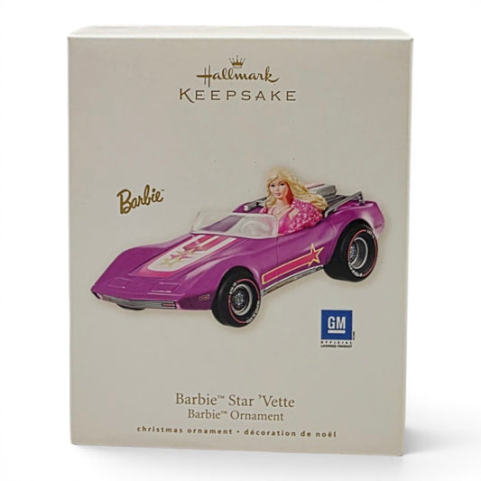 2008 Barbie Star 'Vette Ornament home decor — Front view