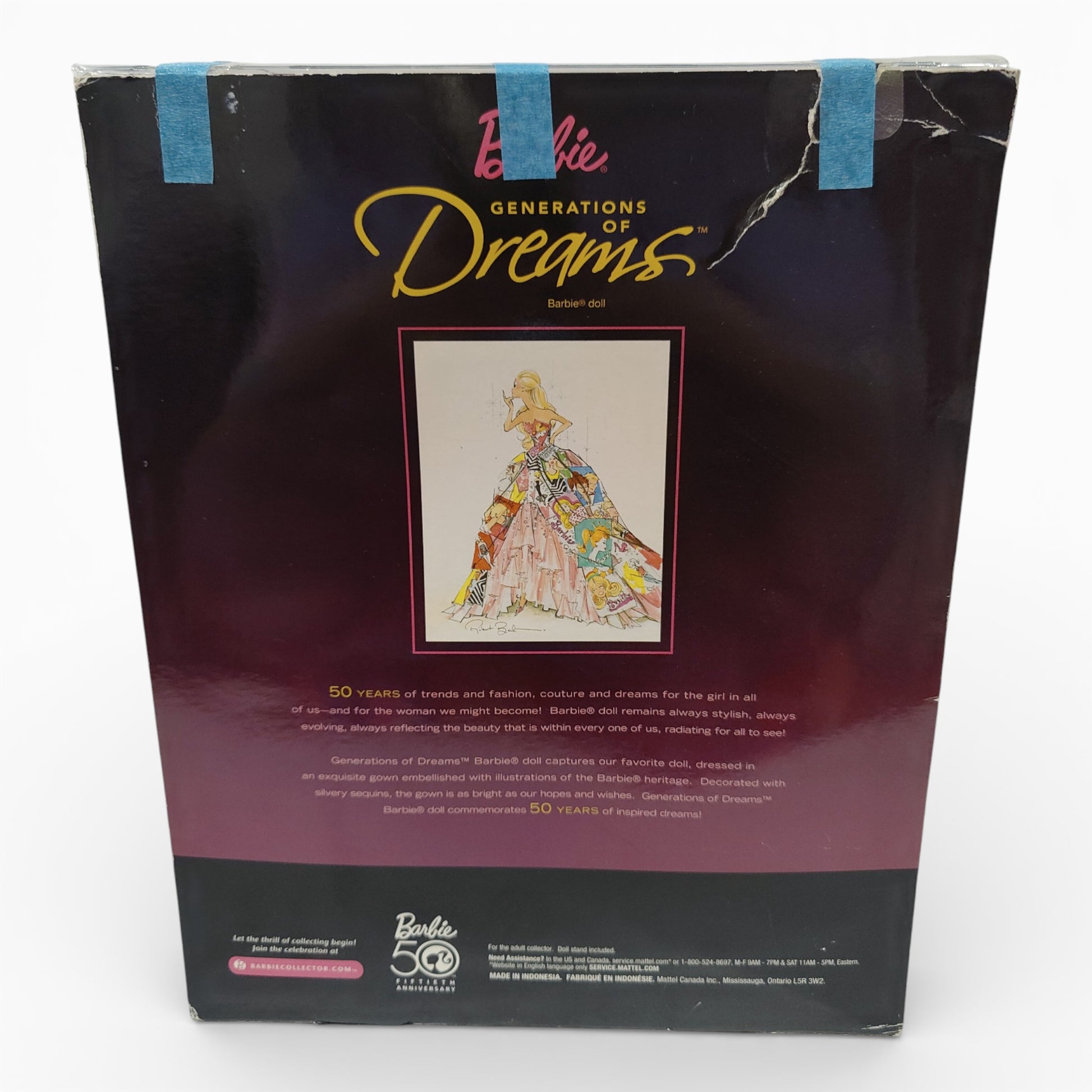 2009 Barbie 50th Anniversary Generations of Dreams doll — Back view
