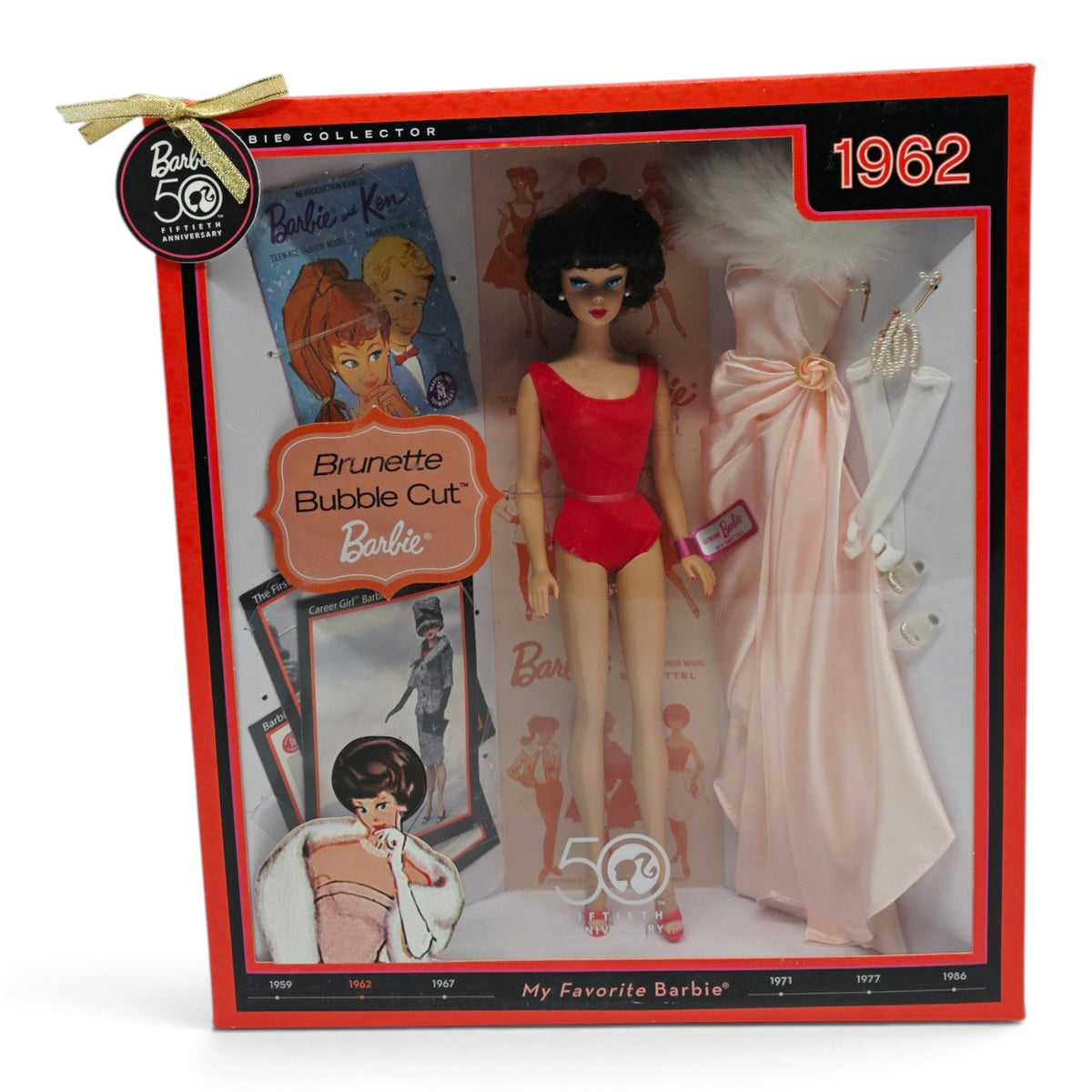 2009 Barbie My Favorite Barbie 50th Anniversary Brunette Bubble Cut Front view
