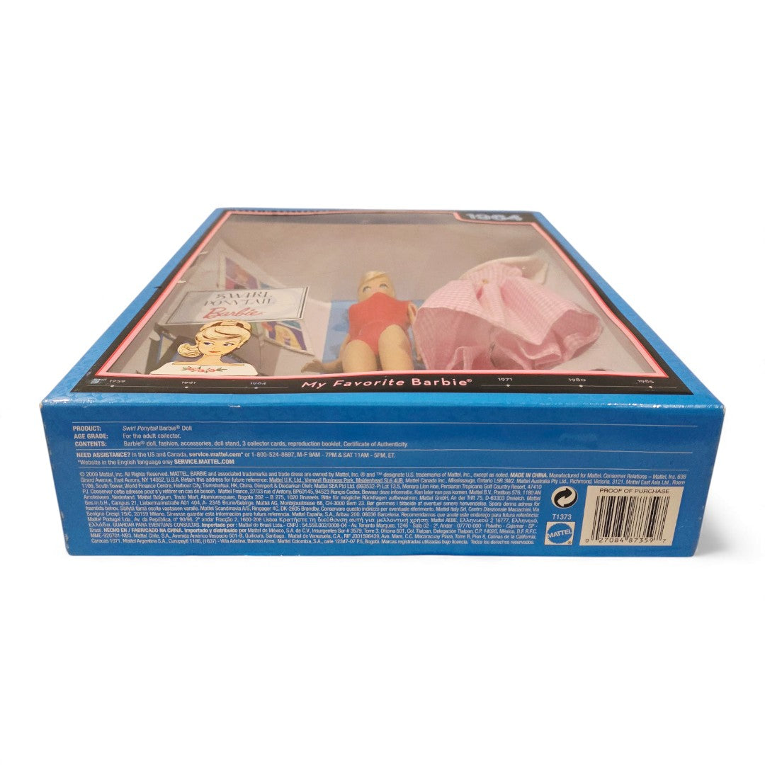 2009 Barbie My Favorite Barbie Barbie (1964 Swirl Ponytail) doll — Bottom view
