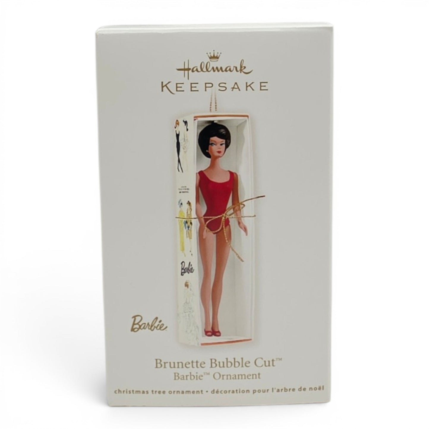 2011 Barbie Brunette Bubble Cut Ornament home decor — Front view