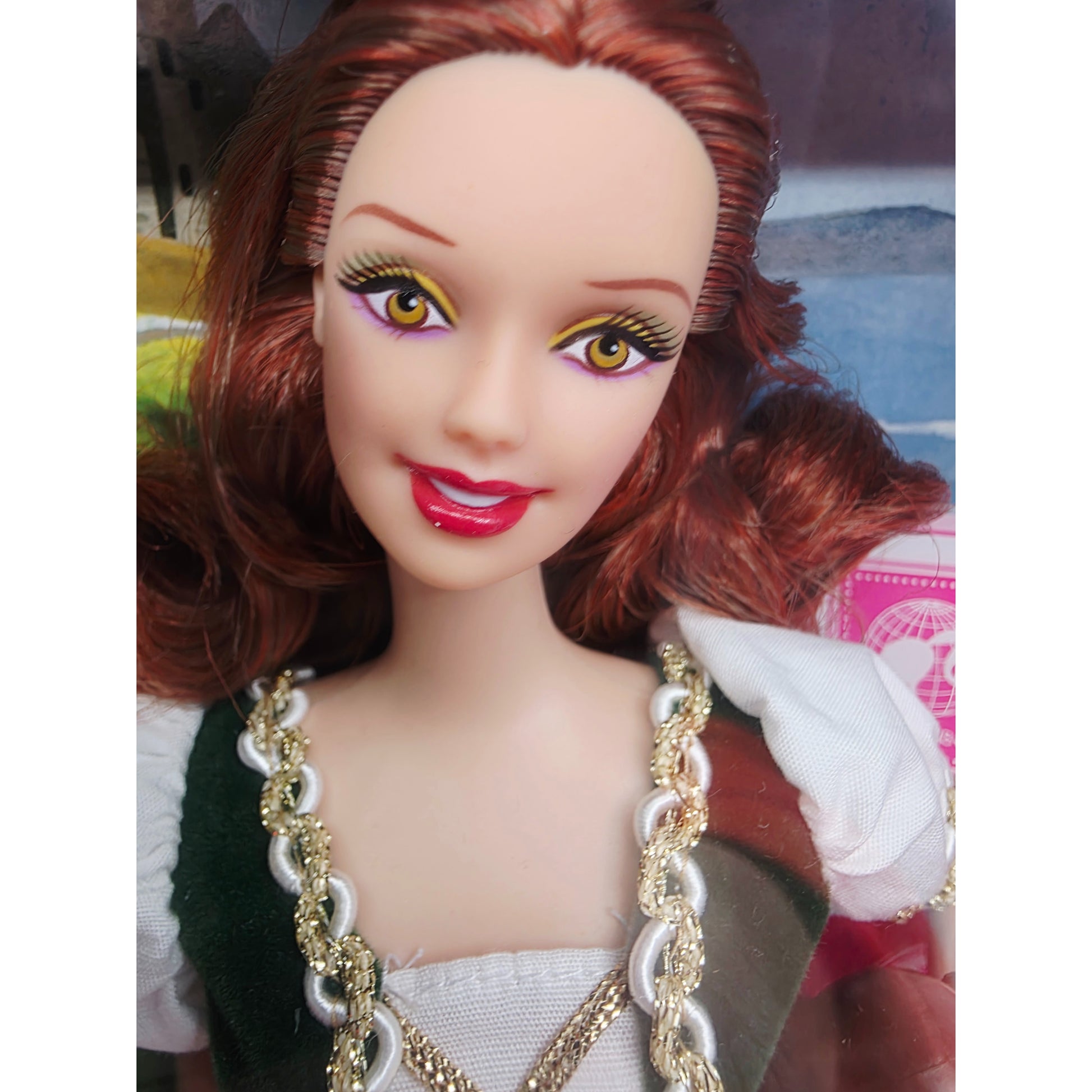 2011 Barbie Dolls of the World Ireland doll — Face close-up