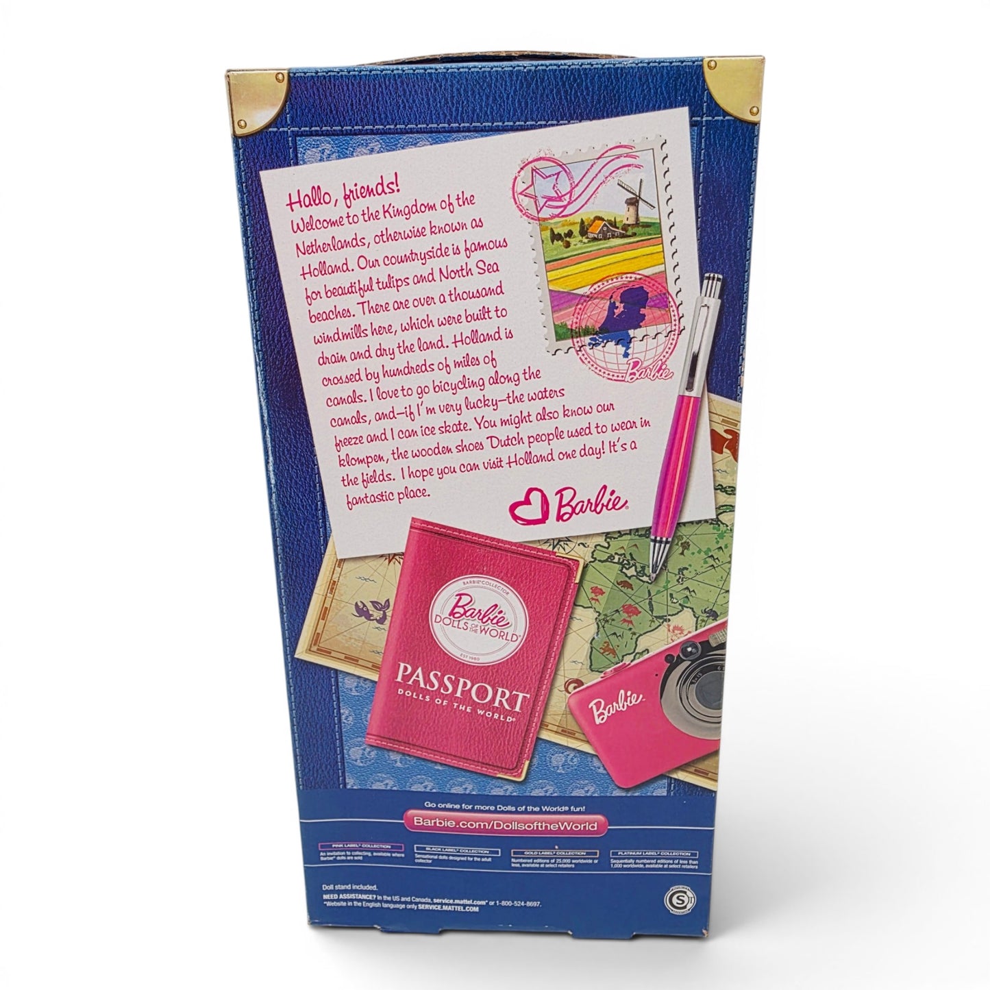 2012 Barbie Dolls of the World - Passport Series Holland doll — Back view