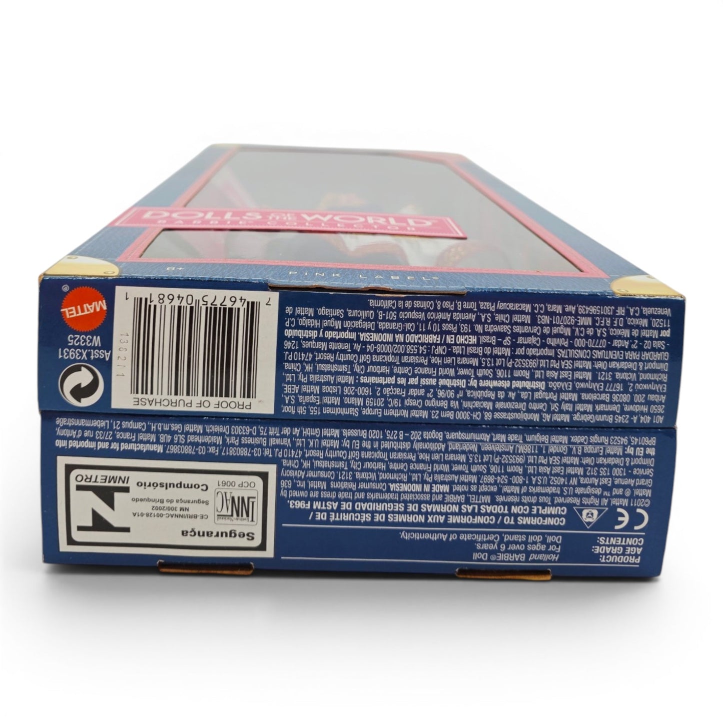 2012 Barbie Dolls of the World - Passport Series Holland doll — Bottom view