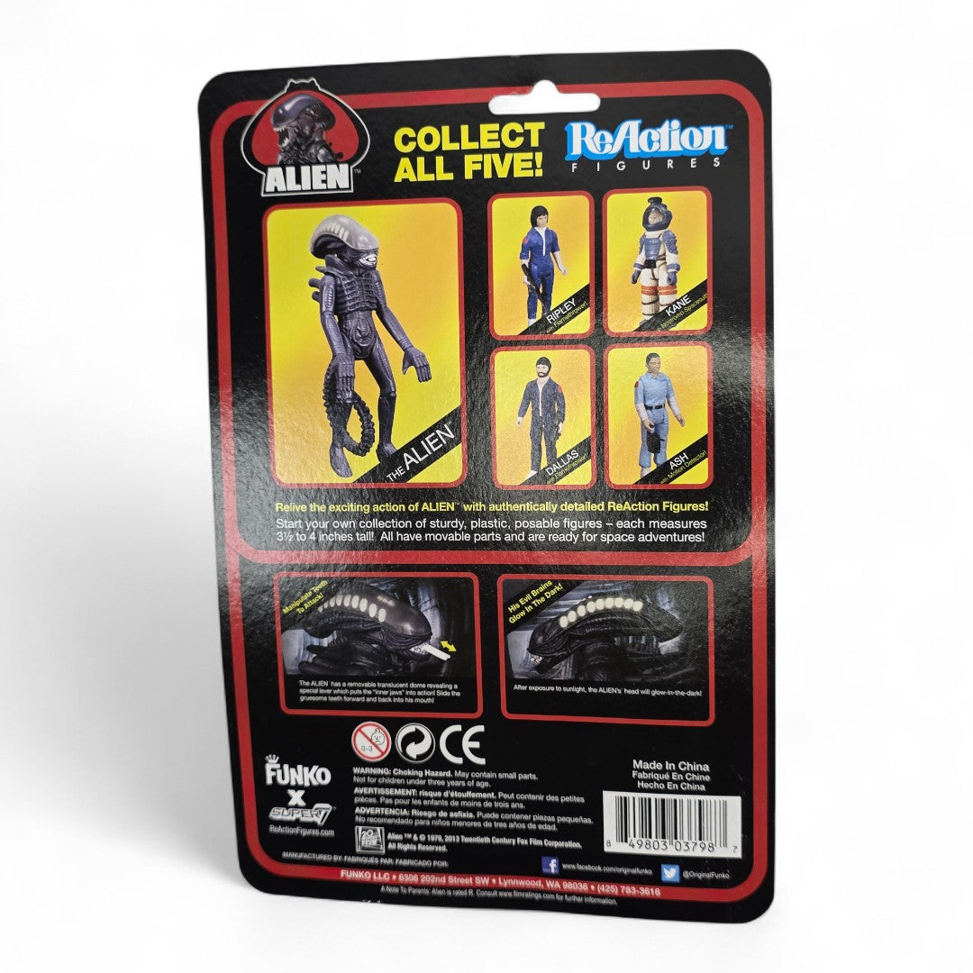 Vintage 2010s action figure. ReAction. Dallas. 3.75" Figure. Back view.