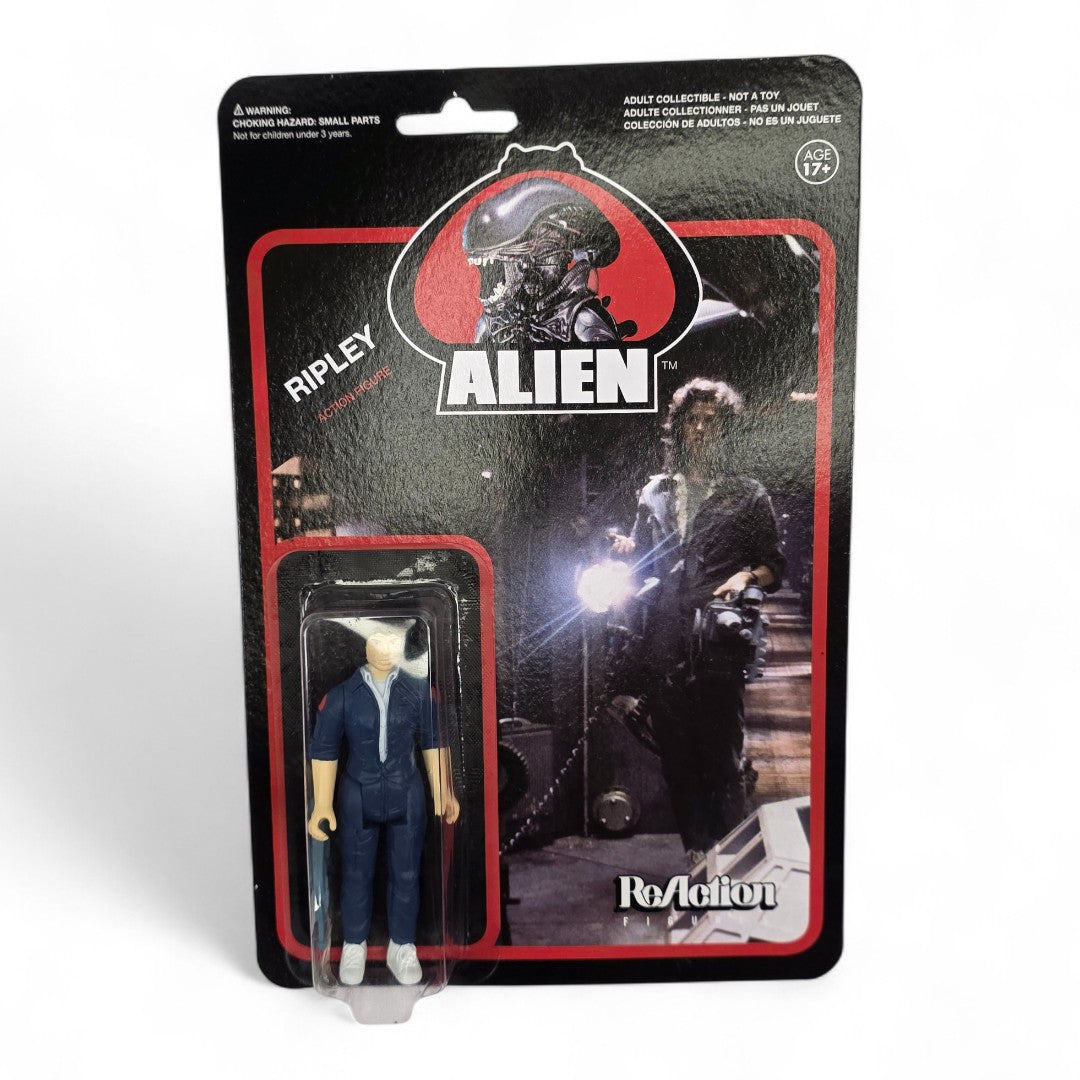 Vintage 2010s action figure. ReAction. Ripley. 3.75" Figure. Front view.
