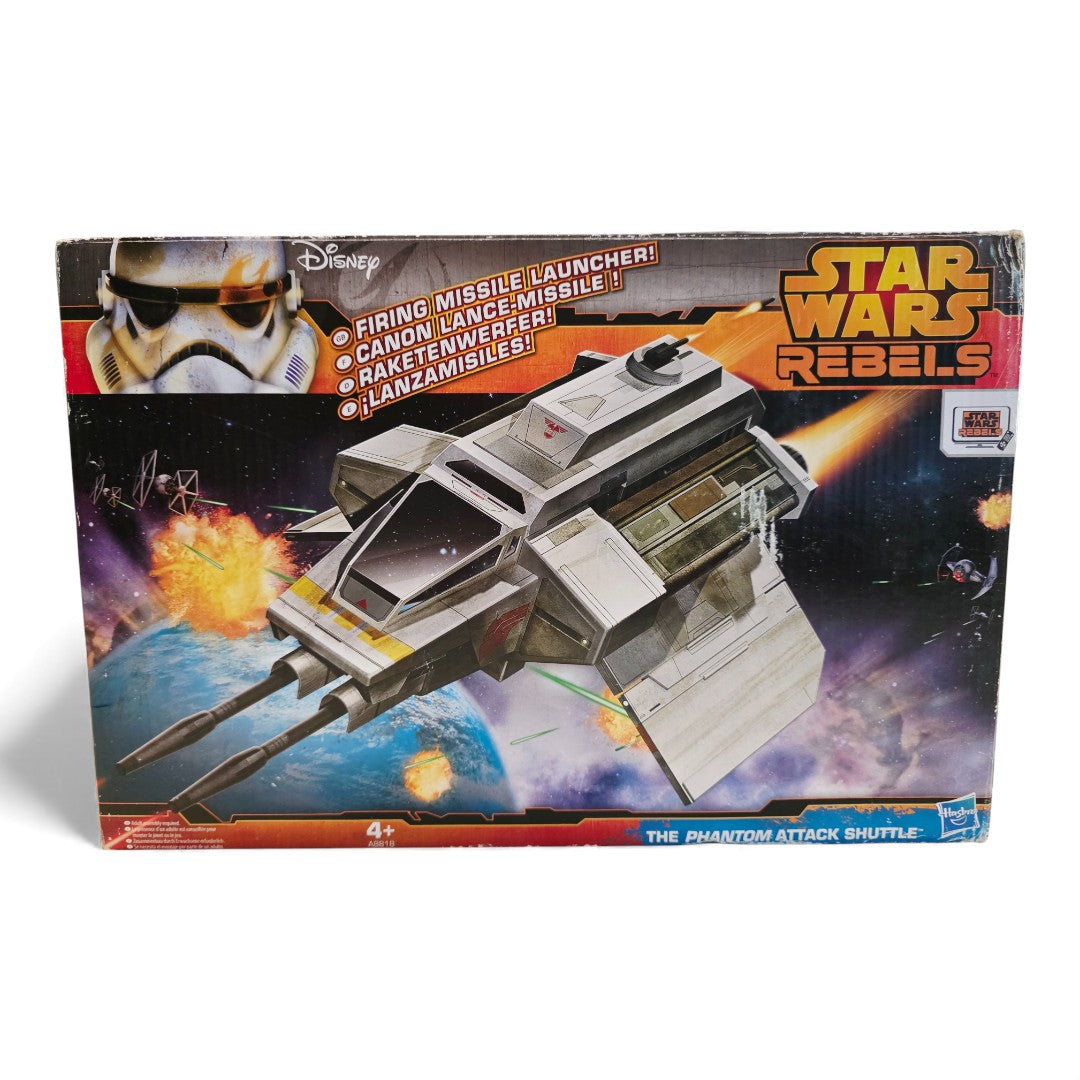 Vintage 2010s action figure playset. Rebels. The Phantom Attack Shuttle Vehicle - Target Exclusive!. Front view.