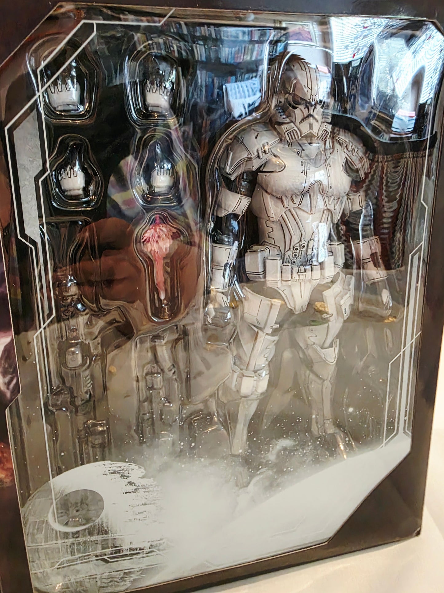 2015 Star Wars Variant Play Arts Kai Stormtrooper action figure — Face close-up