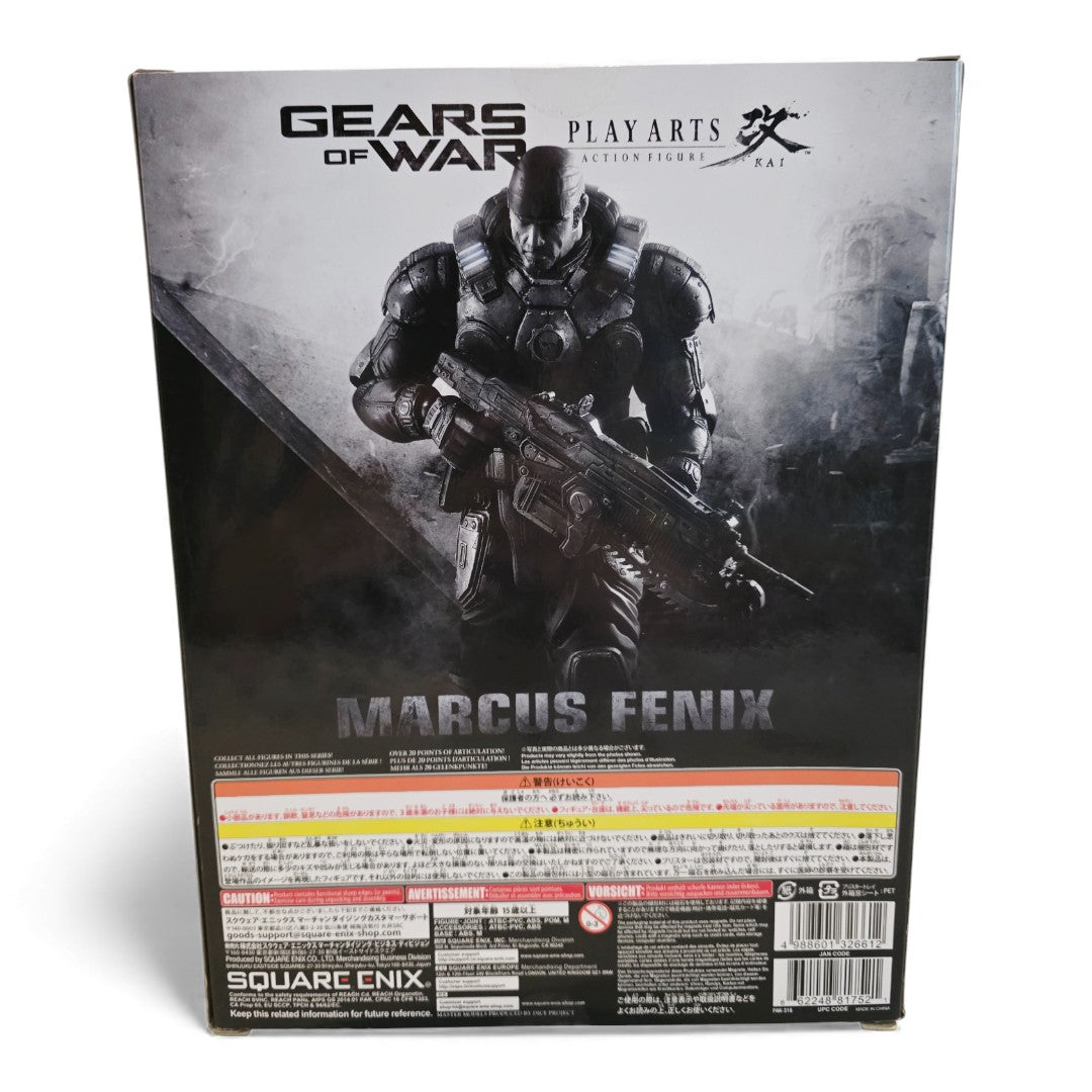 2017 Gears of War Play Arts Kai Marcus Fenix action figure — Back view