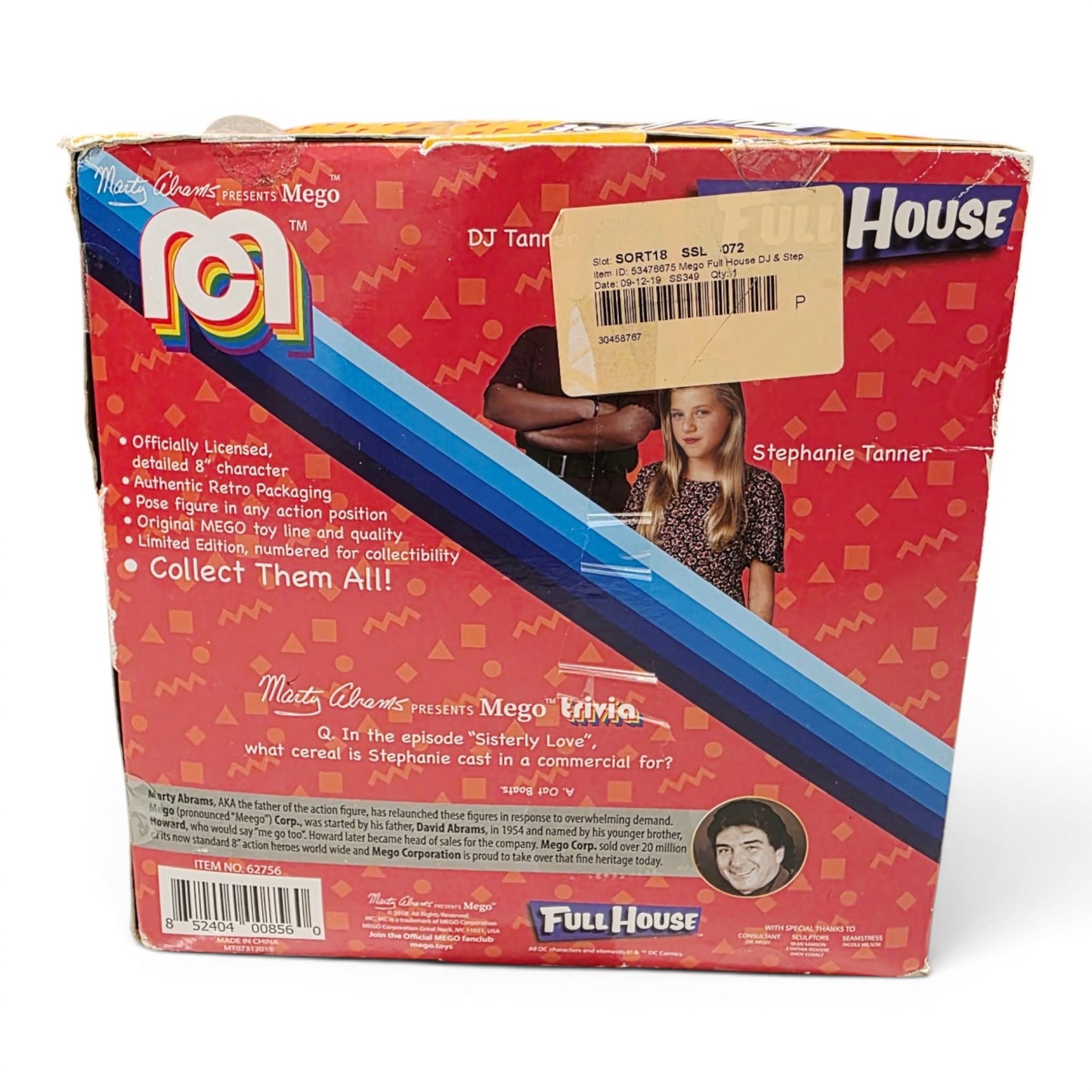 2018 Full House Mego Limited Edition D.J. & Stephanie Tanner doll — Back view